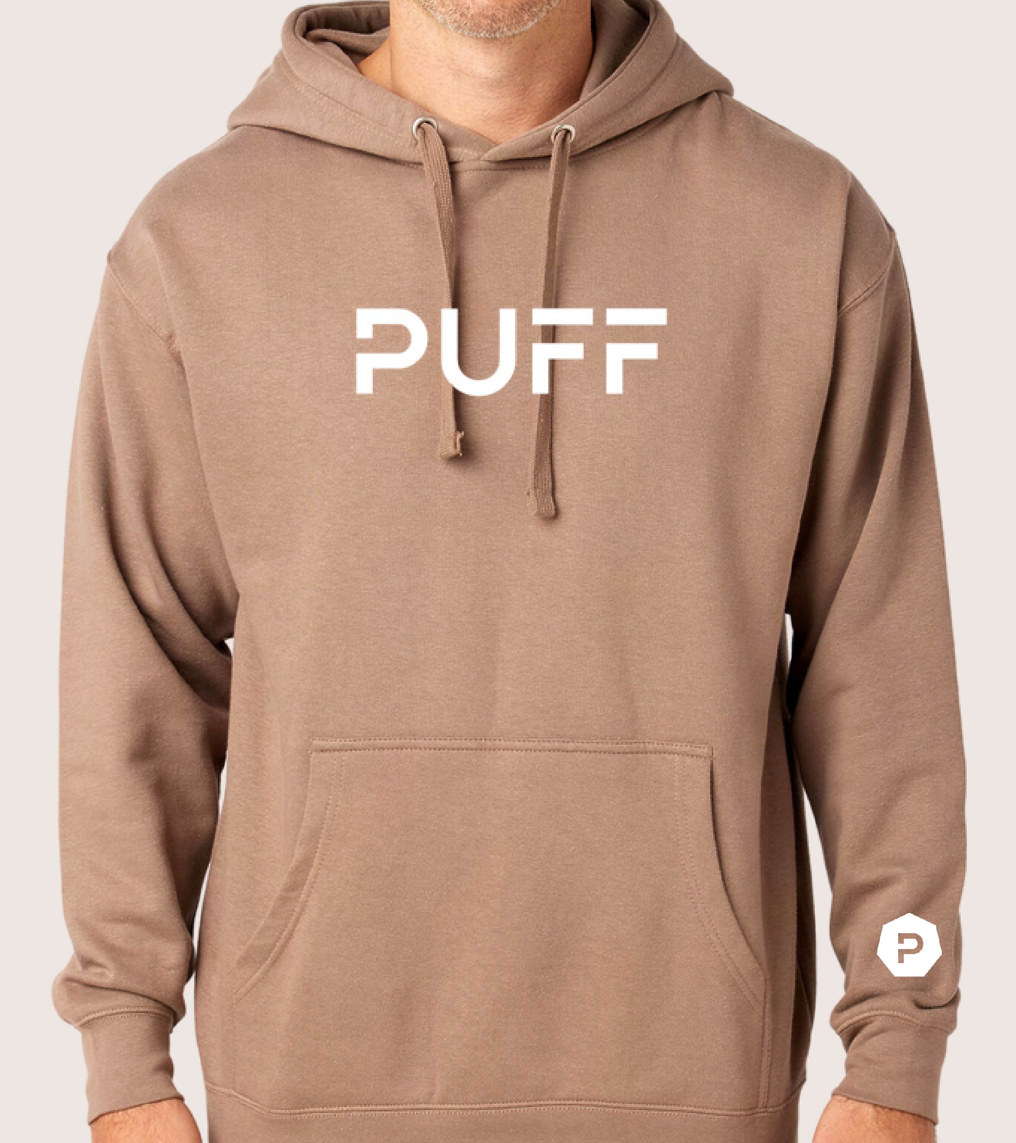 Photograph of product: Latte Puff Pullover Hoodie- XL