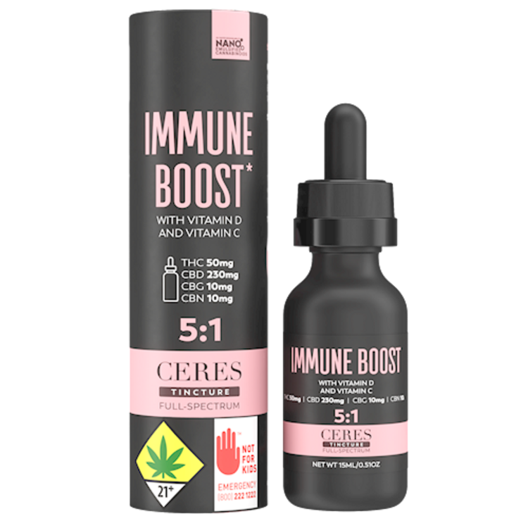 Photograph of product: CERES Tincture 5:1 CBD:TH-oui 300mg - Immune Boost .51oz