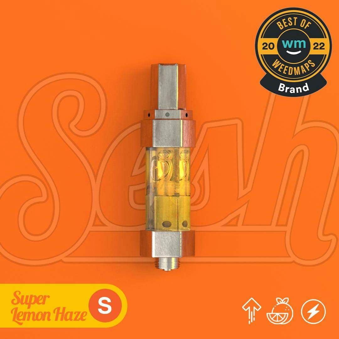 Photograph of product: Sesh Cartridge (500mg) - Super Lemon Haze