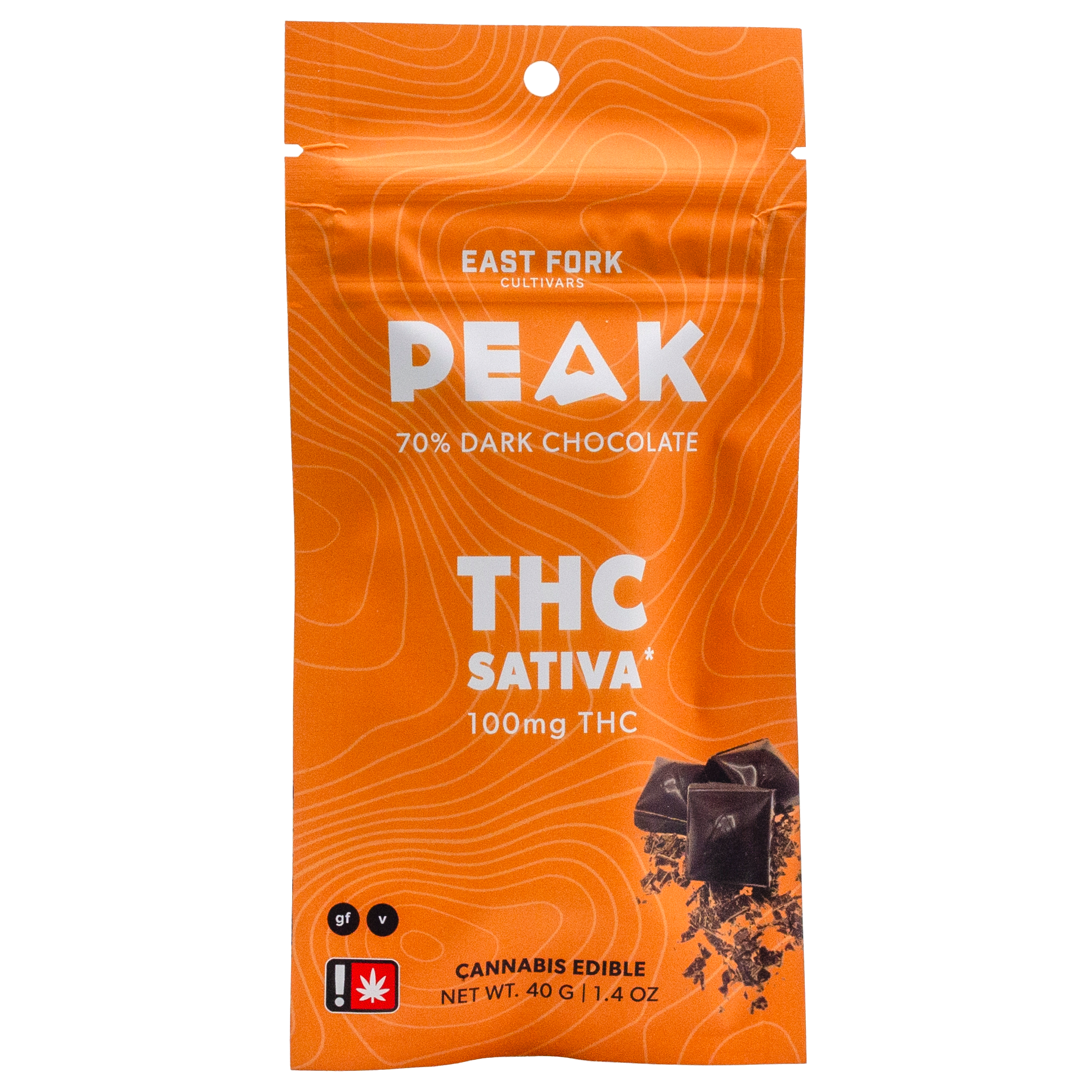 Photograph of product: East Fork Cultivars > Chocolate Bar 100mg > TH-oui > Blueberry Diesel > Oui'd