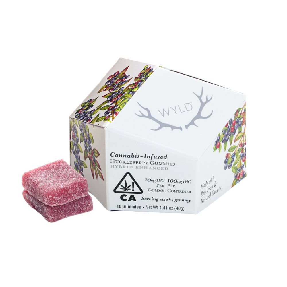 Photograph of product: HUCKLEBERRY HYBRID GUMMY 100MG - WYLD