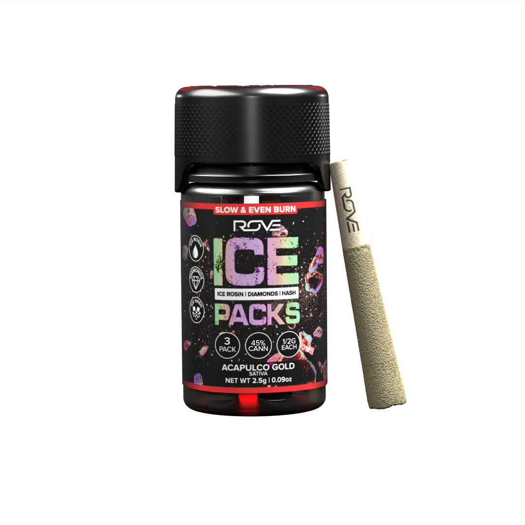 Photograph of product: Acapulco Gold (Oui'd) - 0.5g Ice Rosin Infused Pre-Roll, 5ct