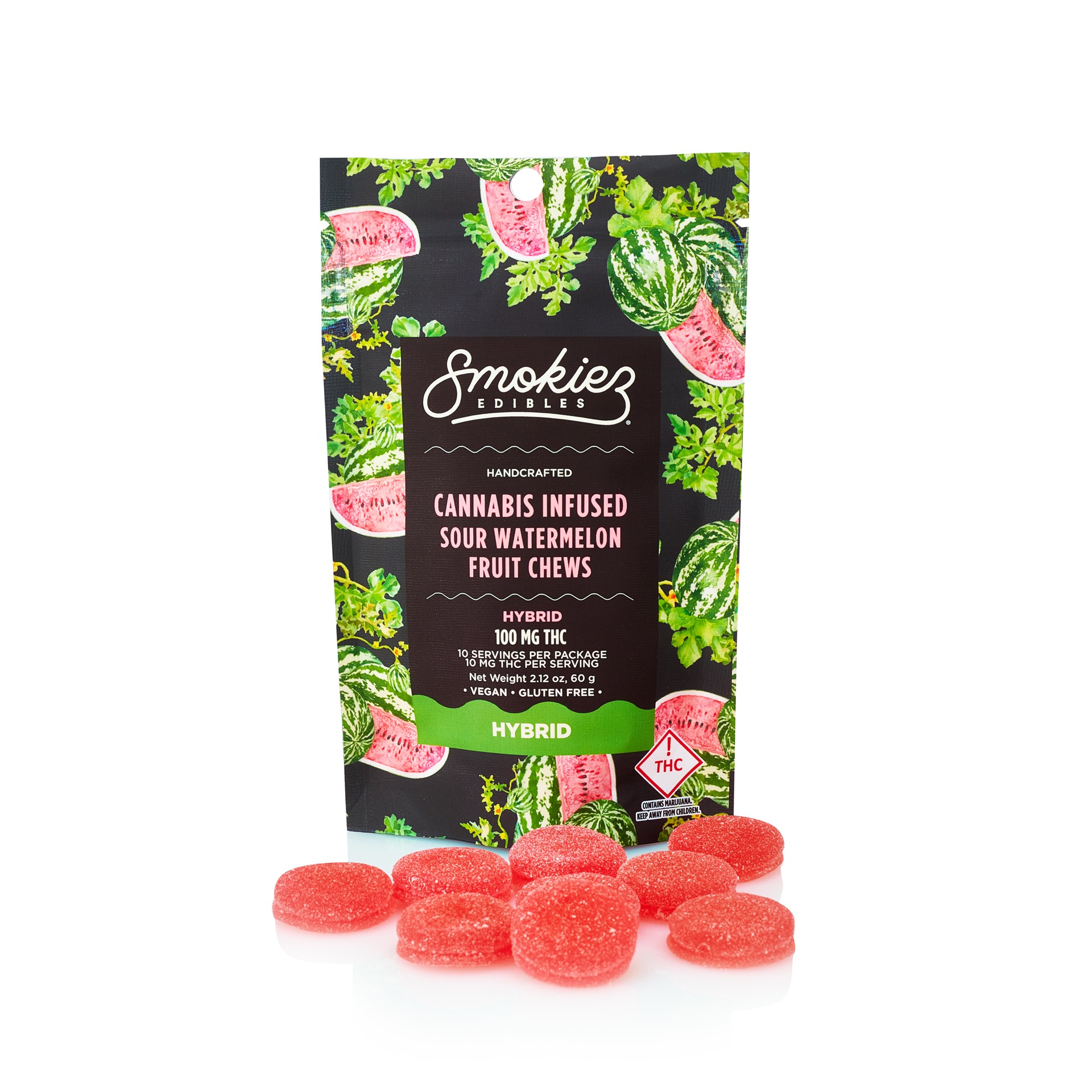 Photograph of product: Watermelon (H) 100mg Fruit Chews