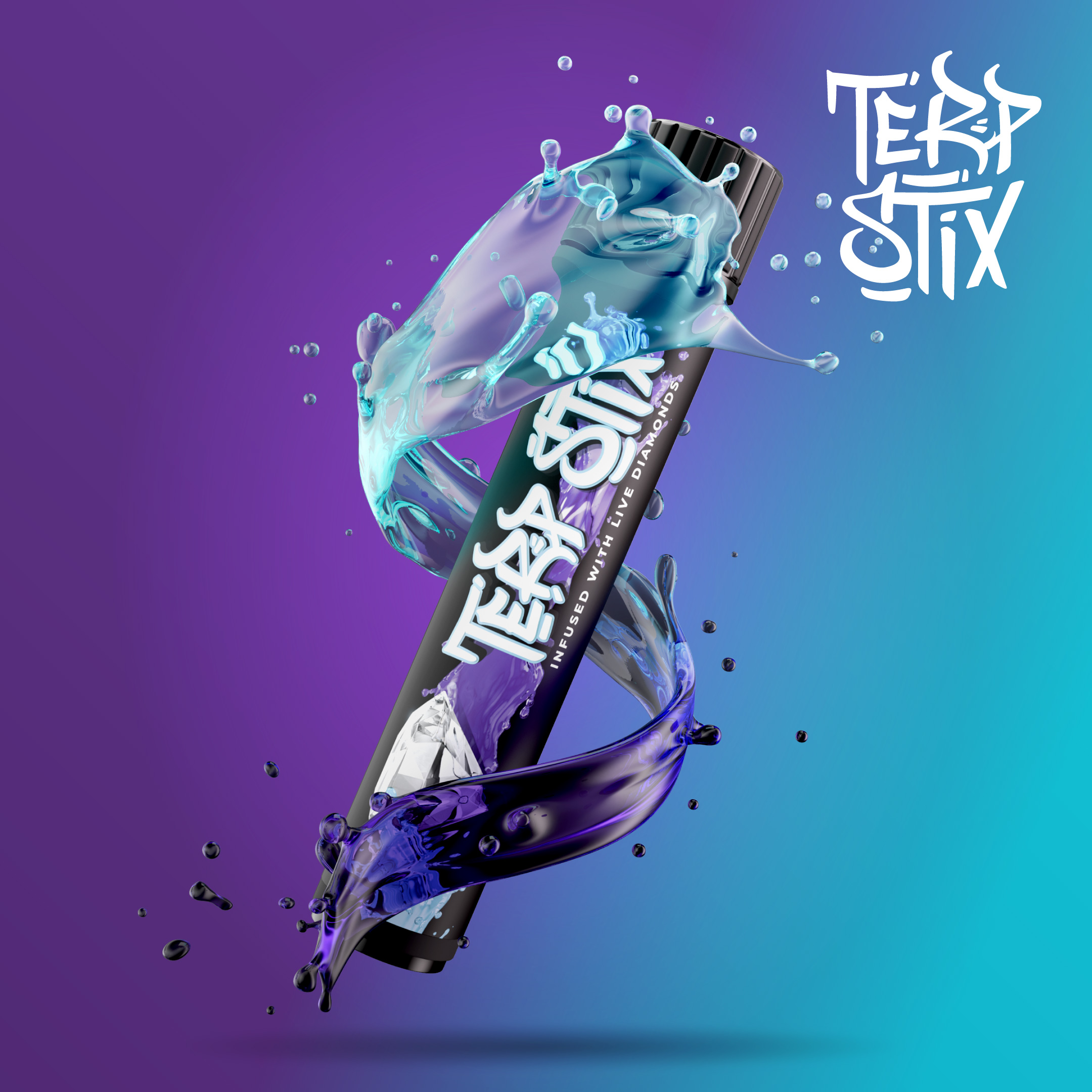 Photograph of product: Terp Stix - Super Lemon Haze - Infused Pre-Roll - Oui'd - 1g