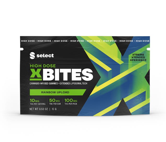 Photograph of product: Rainbow Upload I 100mg I 2 Pack I High Dose X Bites I Select
