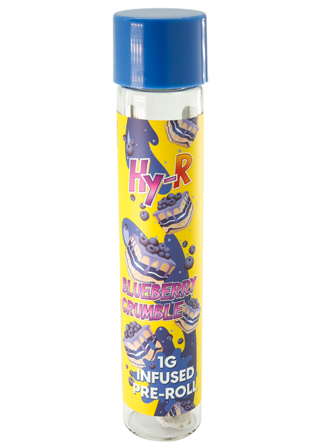 Photograph of product: Hy-R Blueberry Crumble Infused Preroll Rec