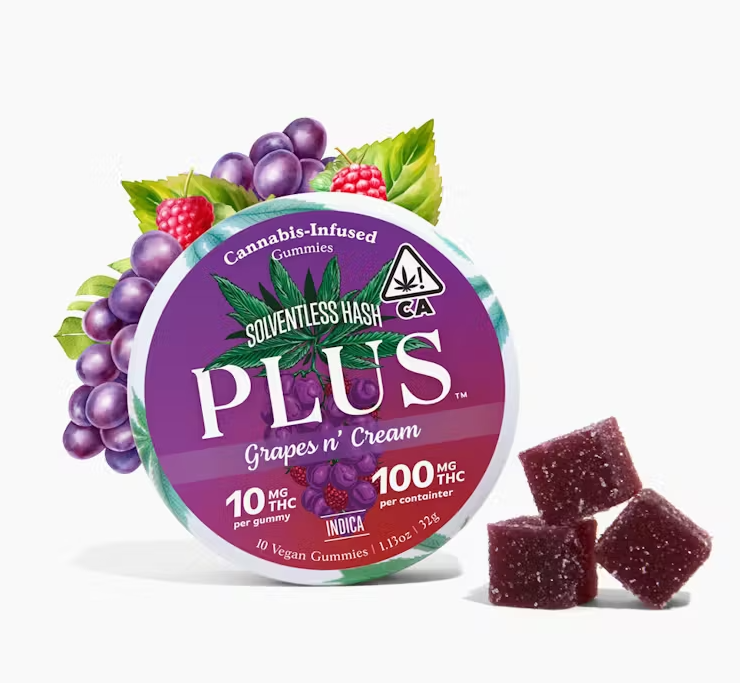 Photograph of product: Grapes N' Cream (I) 100mg Solventless GUMMIES - PLUS