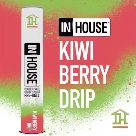 Photograph of product: In House | Infused Kiwi Berry .75g Pre Roll