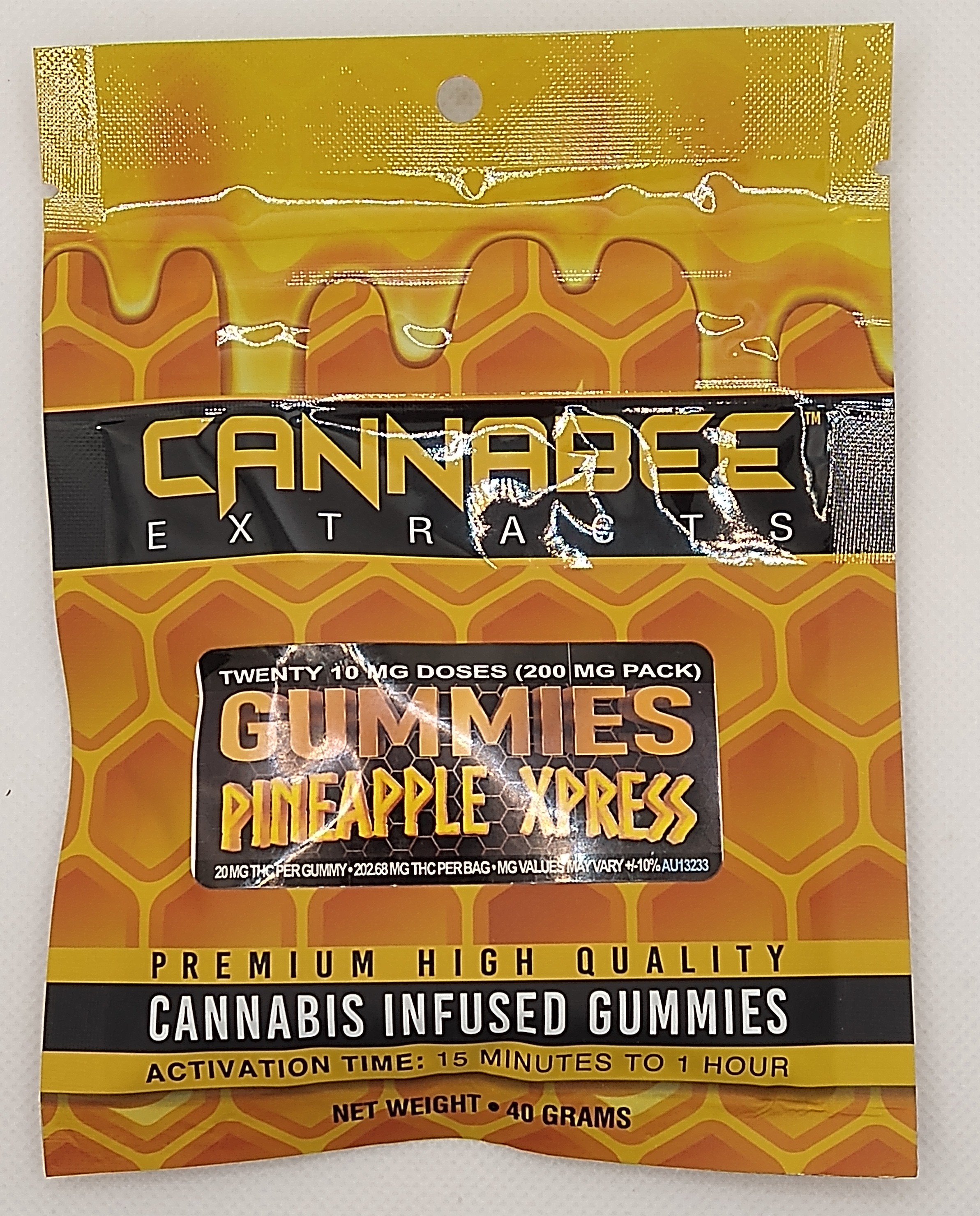 Photograph of product: Canna Bee | Pineapple Xpress | Full Spectrum Infused Edibles | 200mg | Hybrid