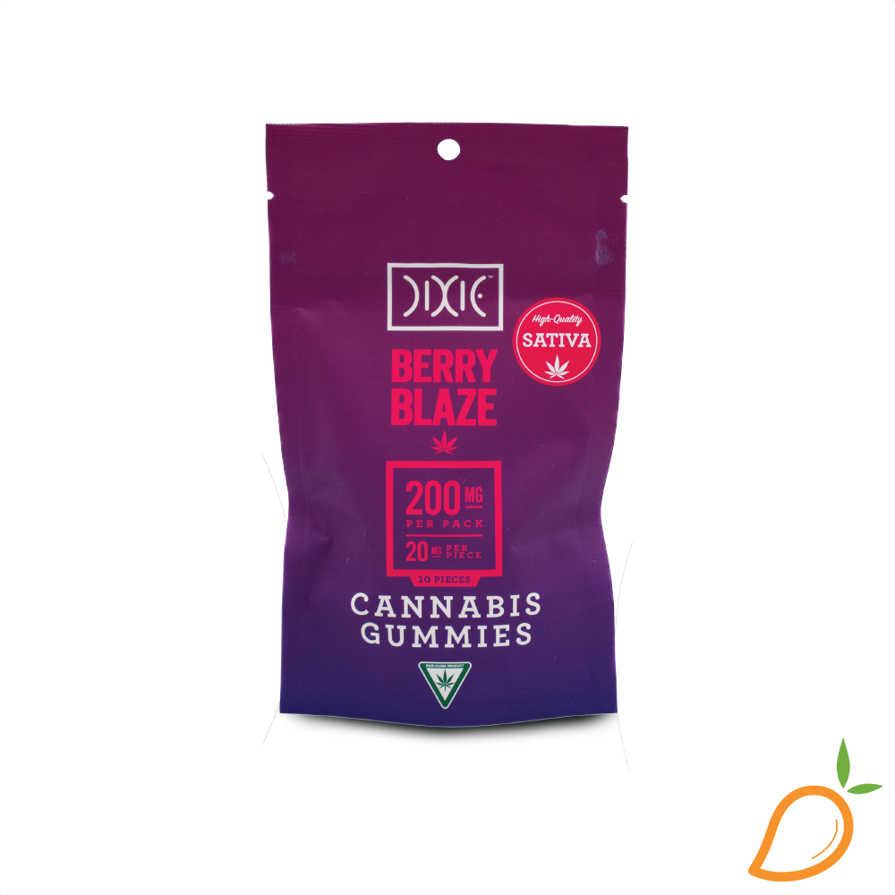 Photograph of product: 200mg Berry Blaze Gummies Dixie