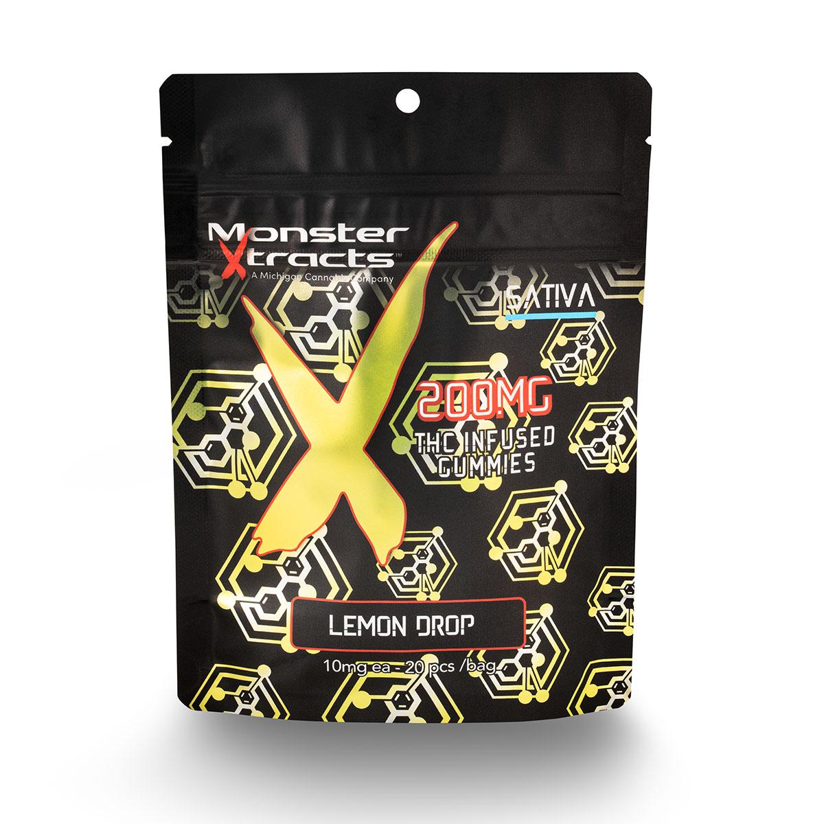 Photograph of product: Monster Xtracts Lemon Drop Oui'd Gummies | 200mg