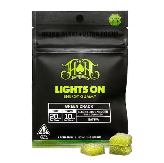 Photograph of product: LIGHTS ON TH-ouiV ENERGY - GREEN CRACK 100MG - HEAVY HITTERS