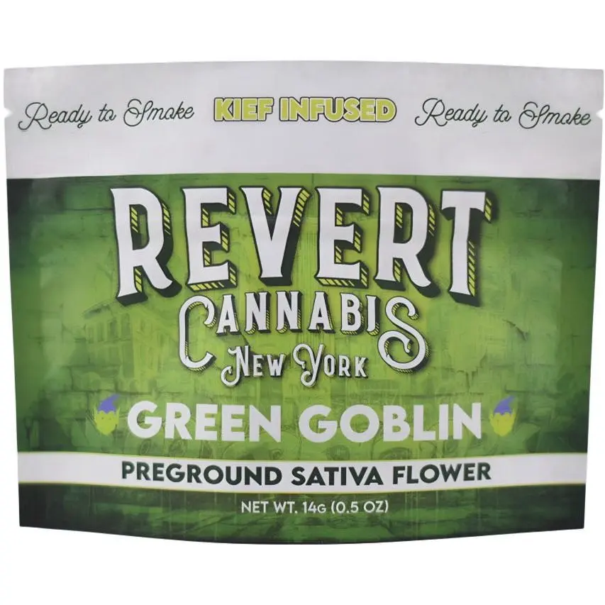 Photograph of product: Revert | Kief Infused Ground Flower Green Goblin - 14g