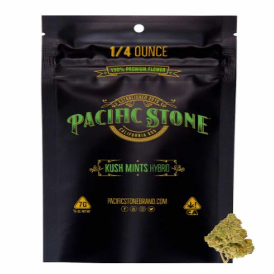 Photograph of product: [Pacific Stone] Flower - 28g - Kush Mints (H) - 