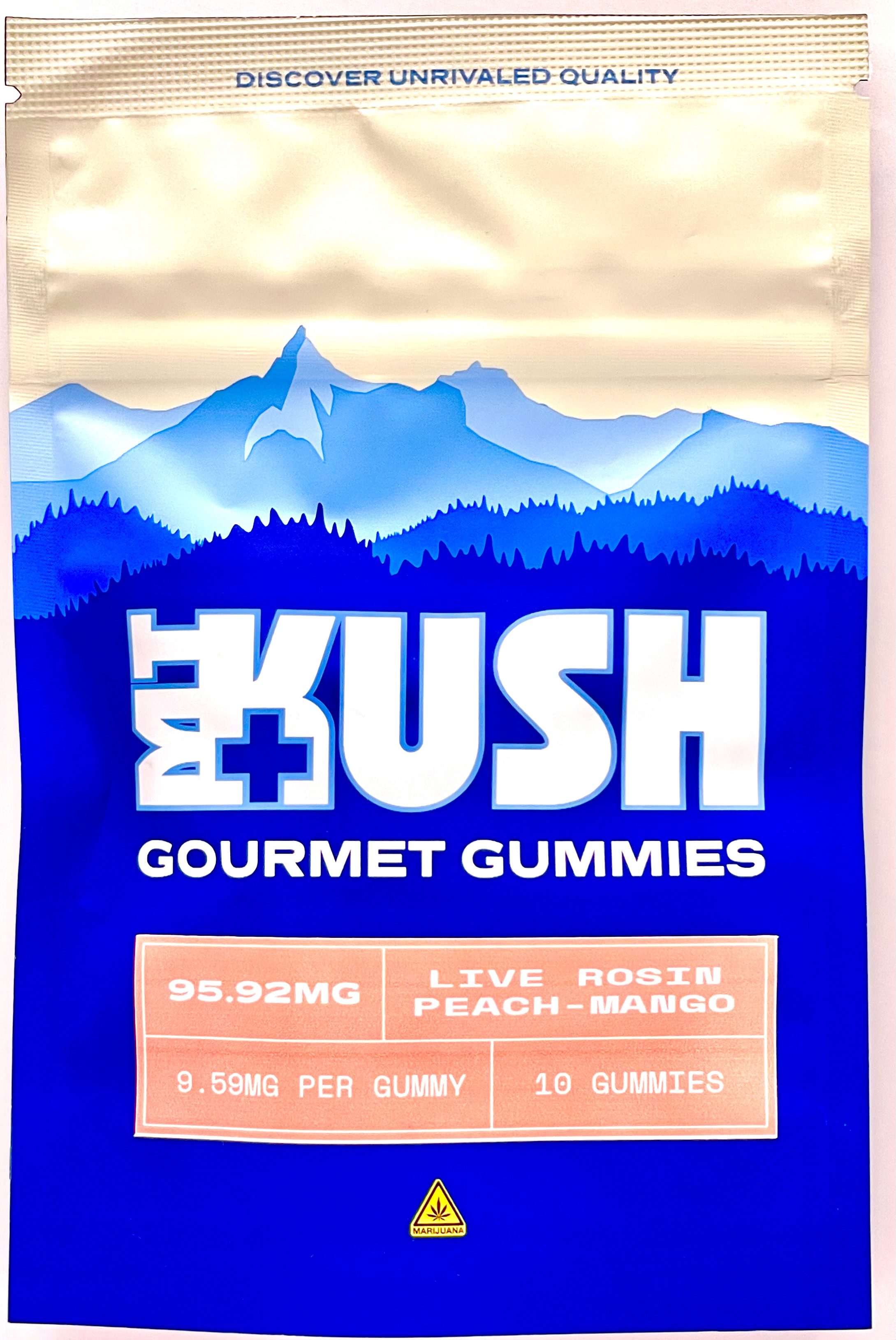 Photograph of product: Live Rosin Gummies | Peach Mango | 10pk