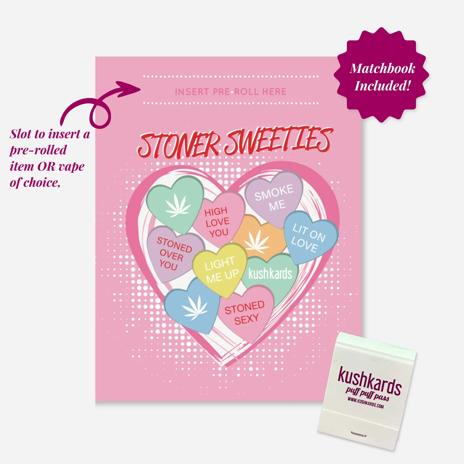 Photograph of product: Kush Kard Stoner Sweeties Valentine's Day Oui'd Greeting Card