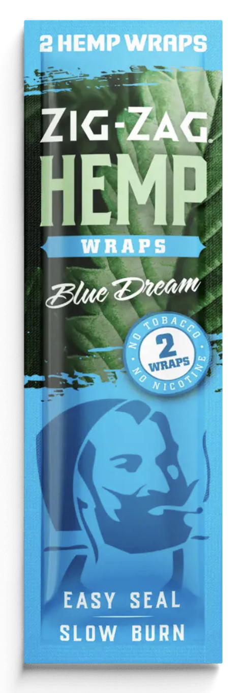 Photograph of product: Zig-Zag Blue Dream Hemp Wraps, 2-Pack