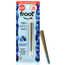 Photograph of product: Froot Blue Razz Dream Infused preroll 1g