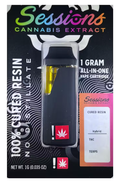 Photograph of product: AIO - 1g Cured Resin Sessions - Wake And Cake