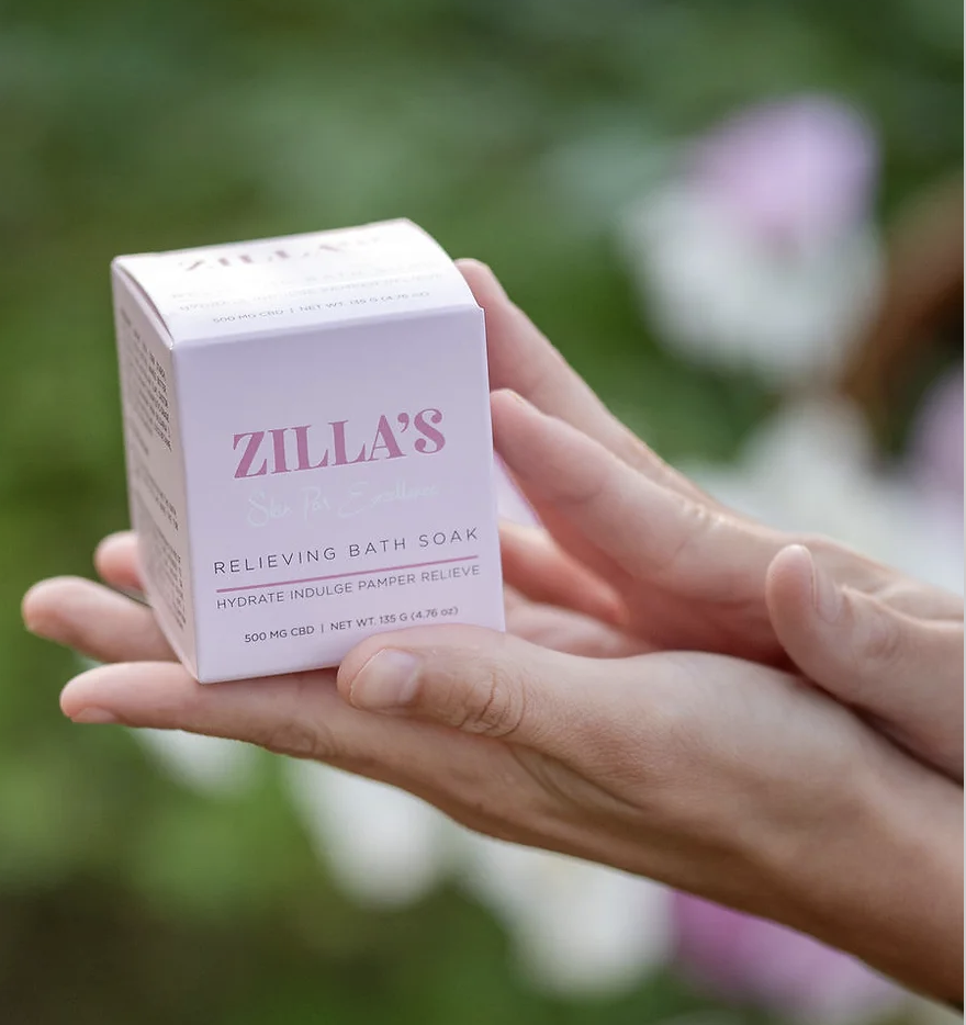 Photograph of product: Bulgarian Rose 500mg CBD Bath Bomb By Zillas