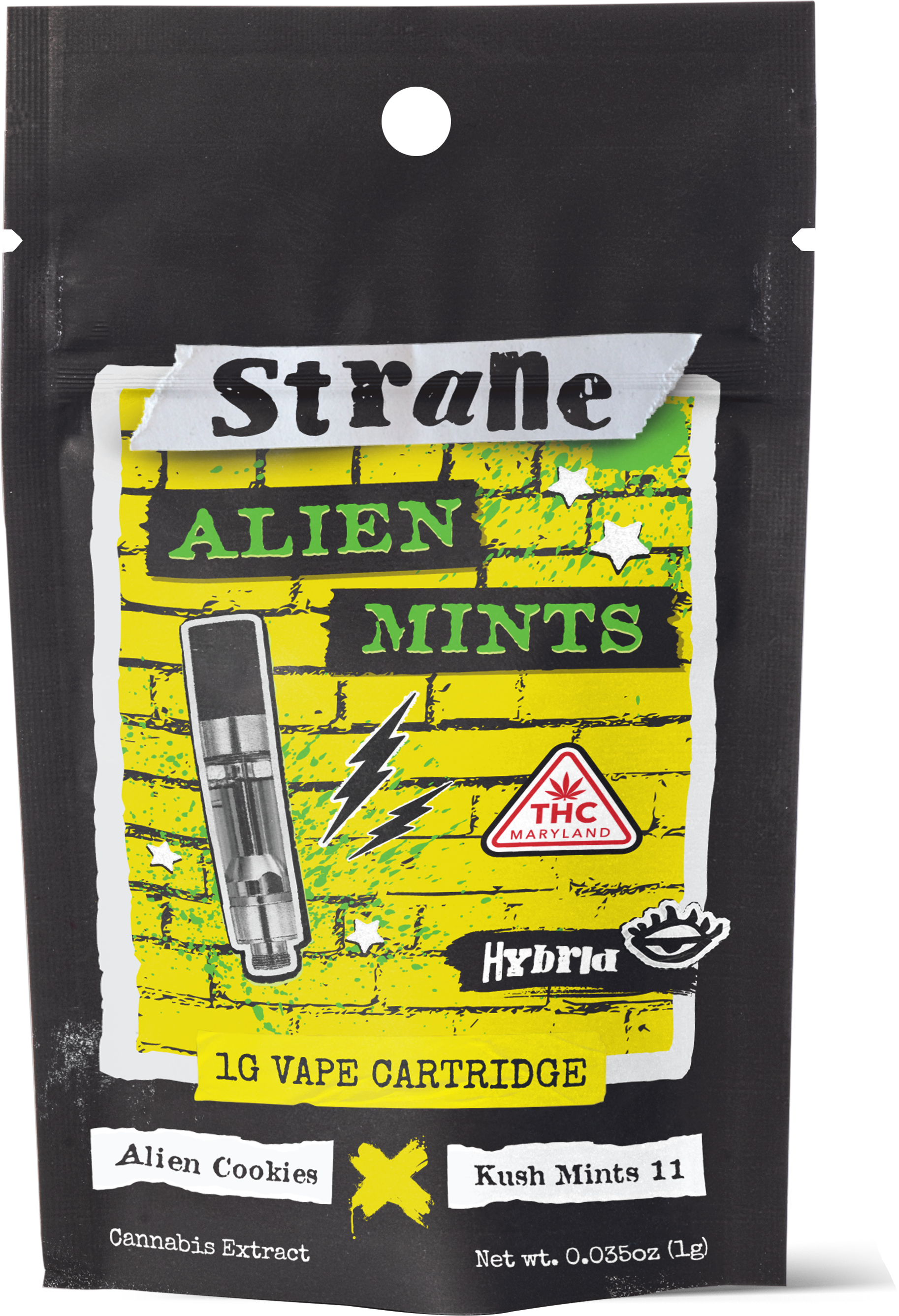 Photograph of product: Alien Mints Distillate Cartridge 1g