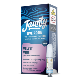 Photograph of product: Jaunty | Velvet Vine | .5g Rosin Cartridge