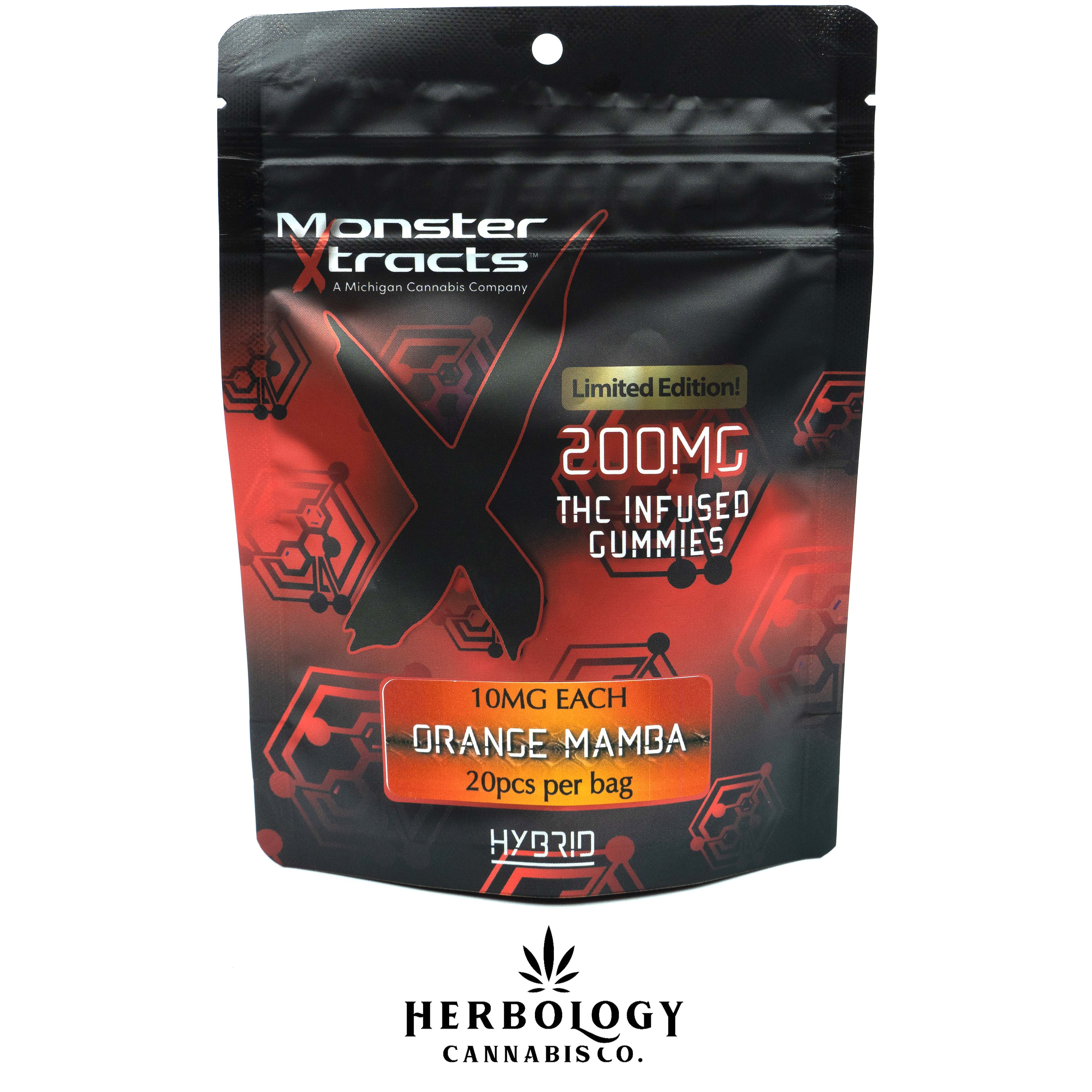 Photograph of product: Monster X | Gummy | Orange Mamba | 200mg