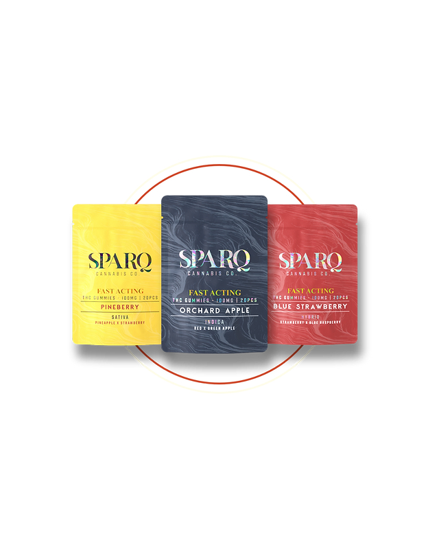 Photograph of product: Orchard Apple Gummies | 100mg | Sparq