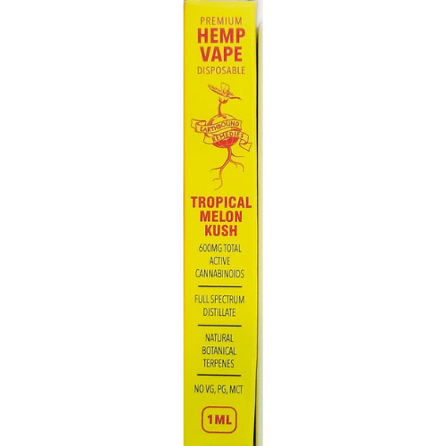 Photograph of product: Tropical Melon Kush 600mg CBD All In One by Earthbound Remedies