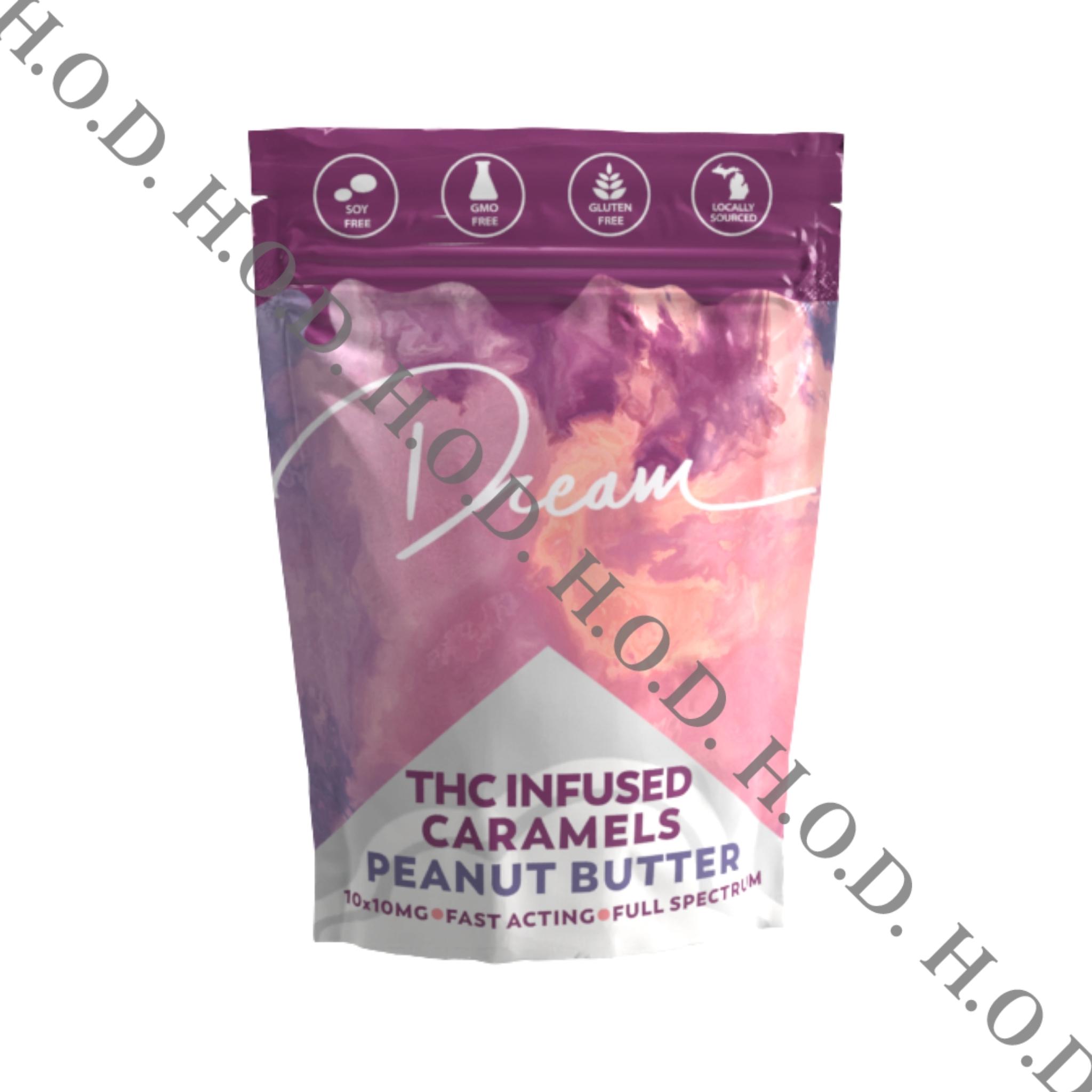 Photograph of product: Dream Edibles Peanut Butter Caramel 10x10mg