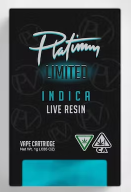 Photograph of product: Platinum Vape - Live Resin Cartridge 1g - Hippie Crasher - Oui'd
