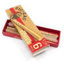 Photograph of product: Zig Zag Unbleached Cone - 1 1/4 - 6pk - Zig Zag