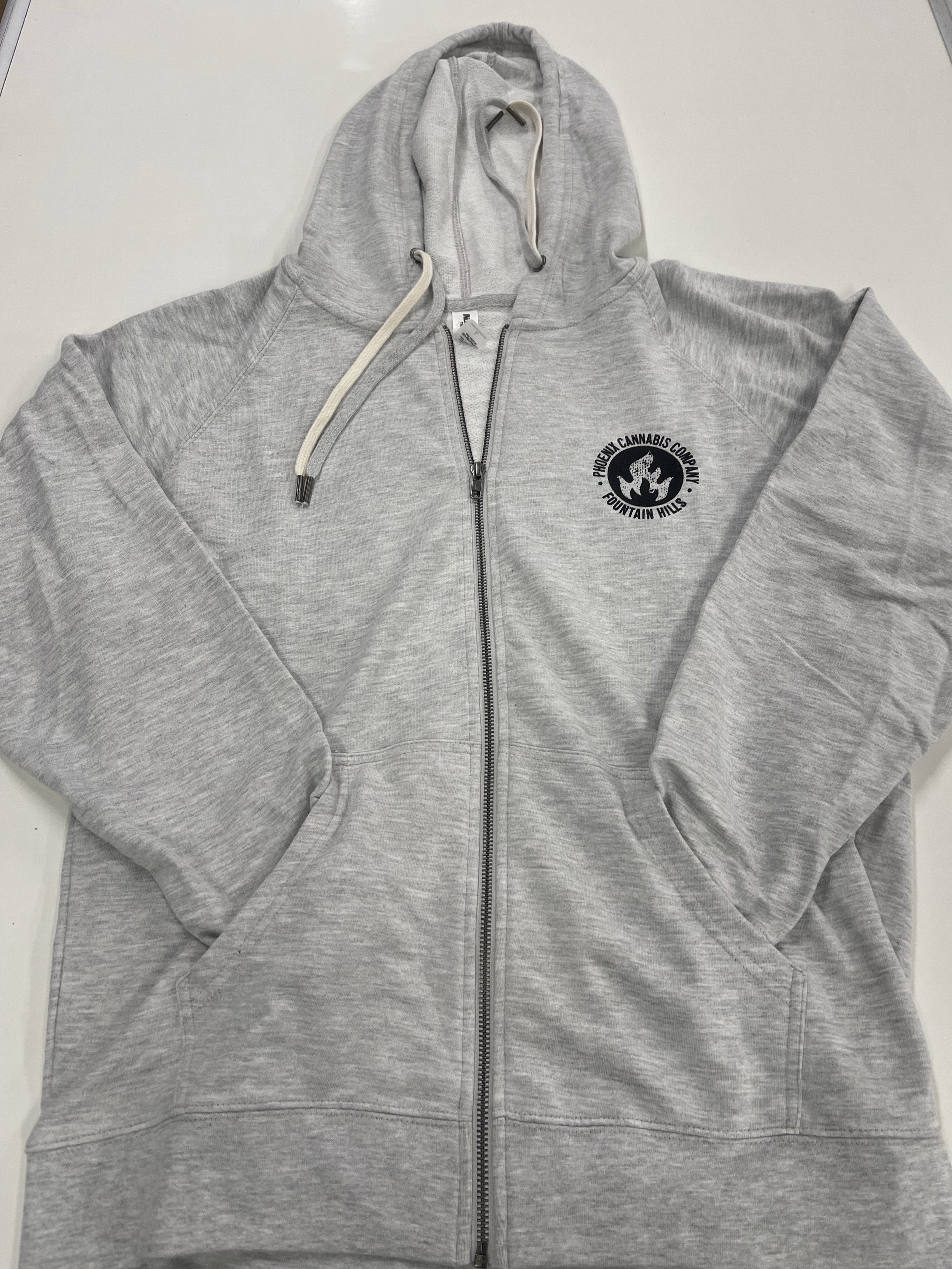 Photograph of product: Grey Zip Up Hoodie