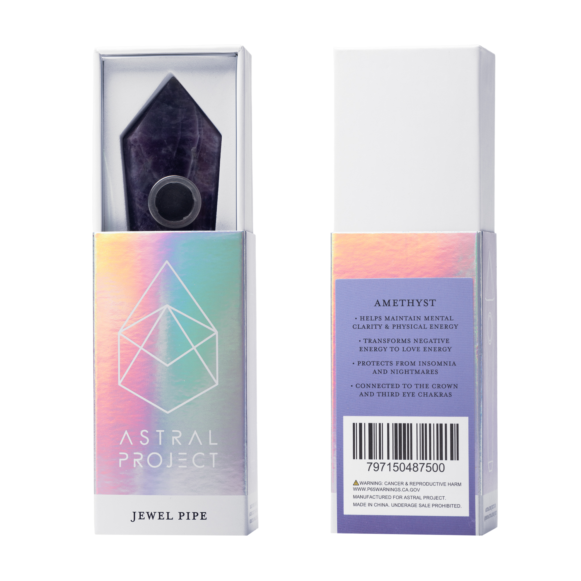 Photograph of product: Crystal Gemstone Pipe