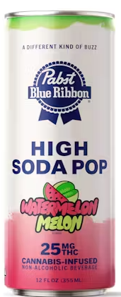 Photograph of product: 25mg Watermelon Melon High Soda - Pabst
