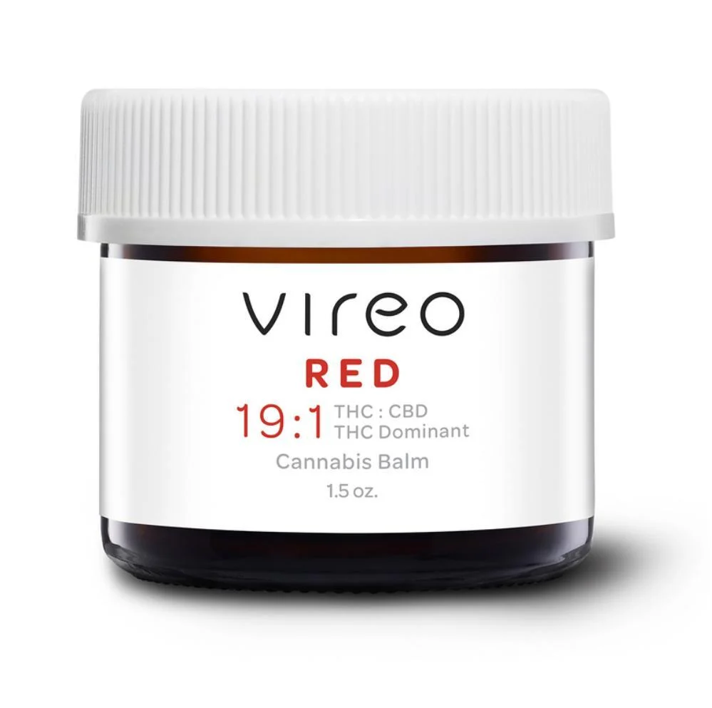 Photograph of product: Vireo | Red 1:19 CBD:TH-oui | 100mg Balm