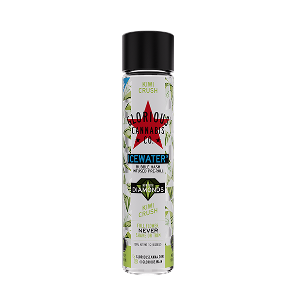 Photograph of product: Kiwi Crush Bubble au chocolat with Diamonds Infused Pre-Roll | 1G