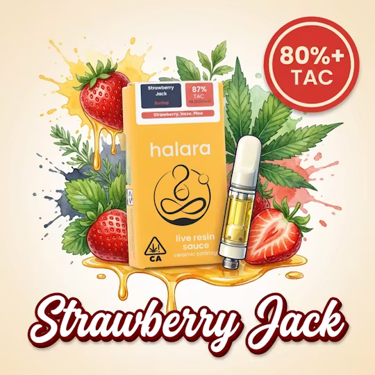 Photograph of product: Halara | Strawberry Jack | Live Resin Sauce Cart