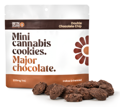 Photograph of product: Hippie Bliss Provisions - Double Chocolate Chip Cookies - 200mg Cookies (20x10mg)