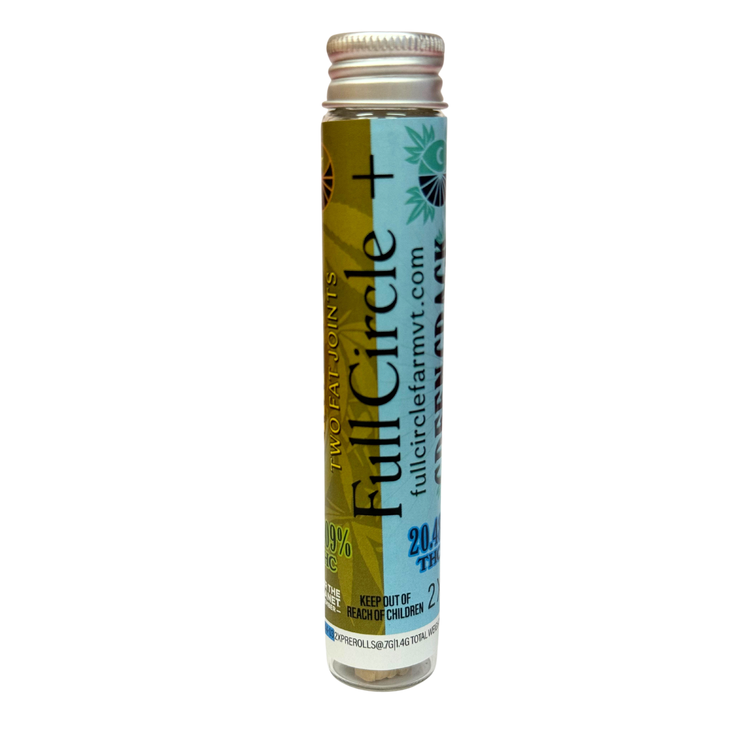 Photograph of Product: AK47 and Trainwreck I Two .7g Pre-rolls I Full Circle Farm