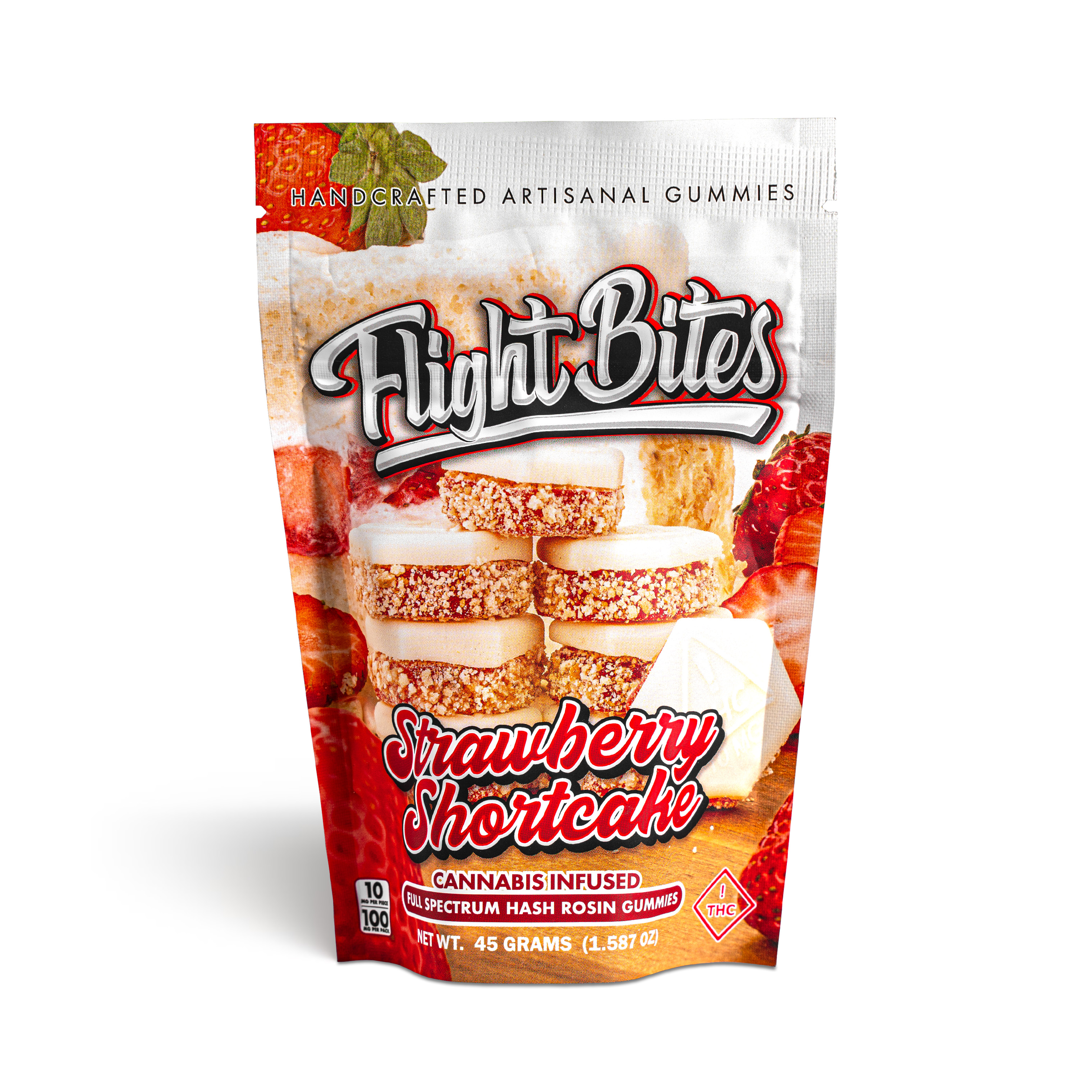 Photograph of product: Strawberry Shortcake Rosin Gummies - 100mg