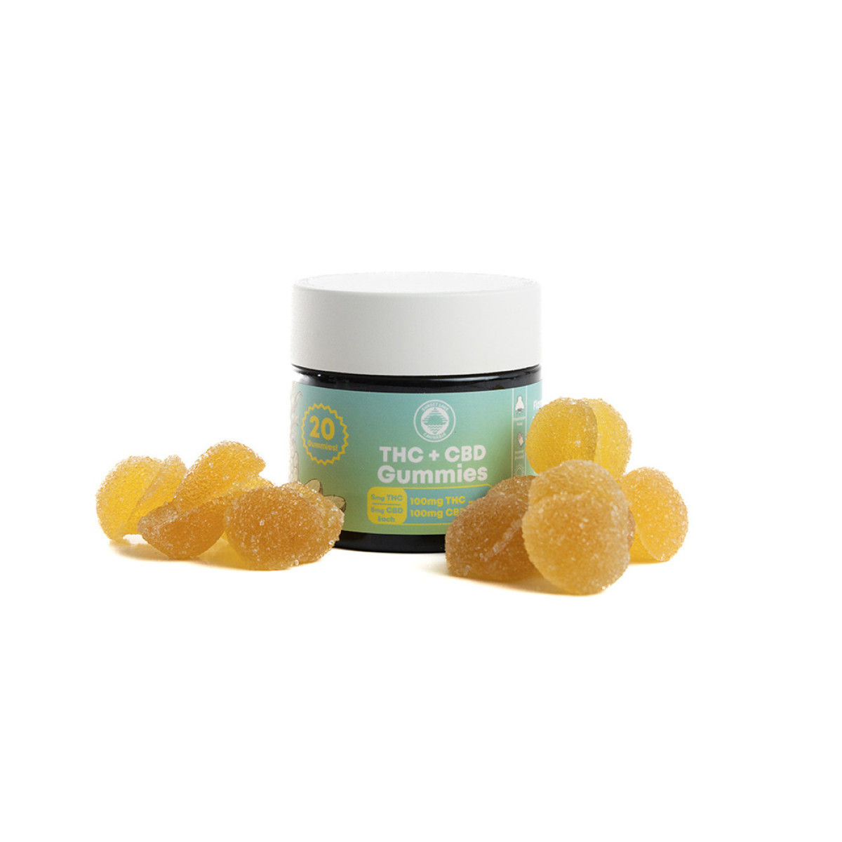 Photograph of Product: 1:1 THC + CBD - Pineapple Vibe - Gummy - 5mg (20ct.)
