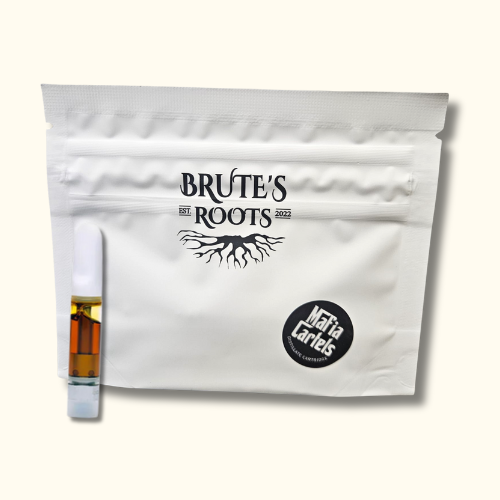 Photograph of product: Cement Shoes - .5g Cartridge Vape - Brute's Roots - REC