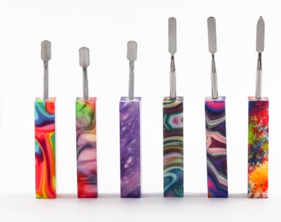 Photograph of product: 069  -6" SirEEL KaleidoKraze Dab Tool w/ Stainless Steel Tip - retail