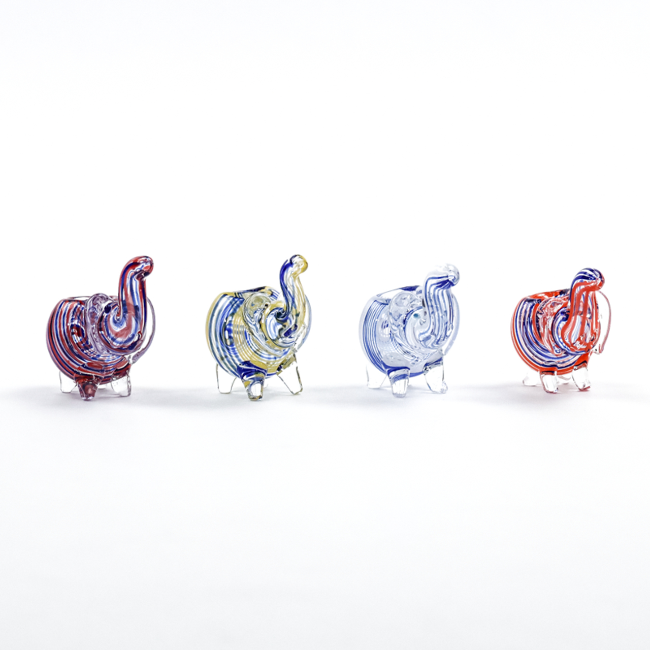 Photograph of product: LUVBUDS Glass Pipe: Small Elephant