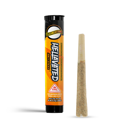 Photograph of product: 0.75g Clementine Juicy Stickz Infused Pre-Roll