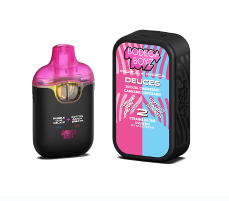 Photograph of product: Bodega Boyz - Bubble Gum Gelato x Cotton Candy Disposable Vape - 2g