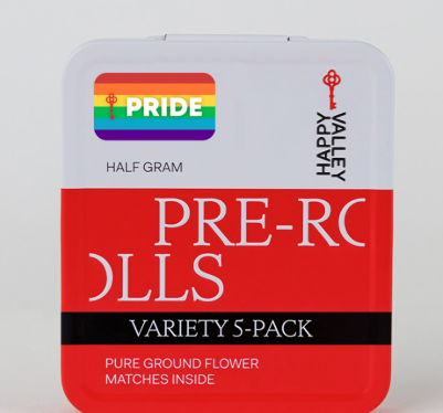 Photograph of product: Happy Valley - Pride Variety 5-Pack Pre-rolls .5g
