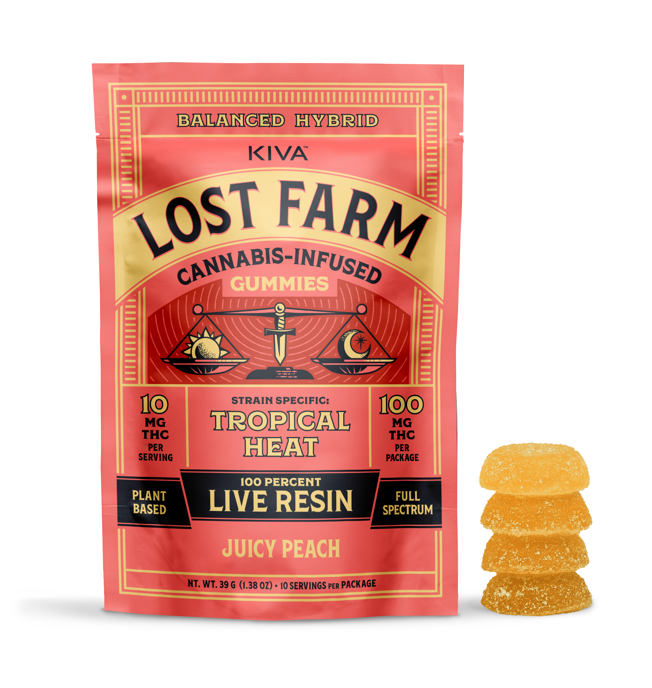 Photograph of product: Juicy Peach Tropical Heat Lr Gummy
