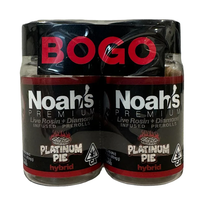 Photograph of product: Noah's Premium - 5pk Infused Pre Rolls - Platinum Pie